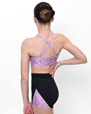 Dancer Wearing Nova Splice Dance Short - Pink Lemon