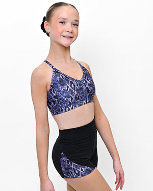 Nova Splice Dance Short Front View - Pink Lemon Dancewear