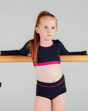 Back to Basics - Long Sleeved Crop - Pink Lemon Dancewear