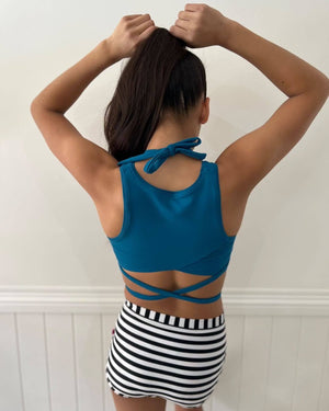 Basics Tie Crop Top - Pink Lemon Dancewear