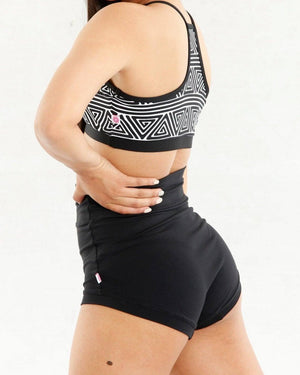 High Waisted Booty Shorts - Pink Lemon Dancewear