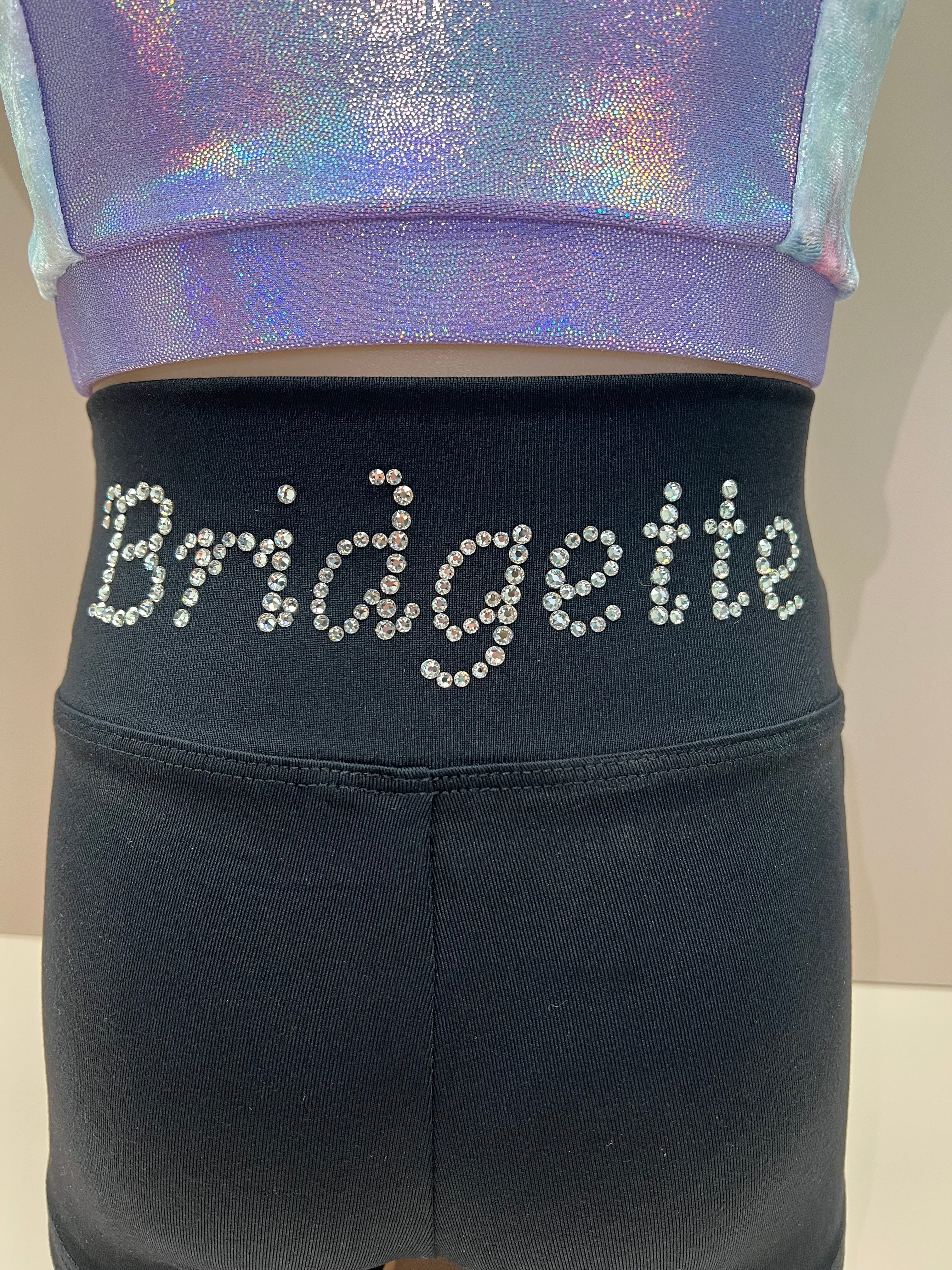 Girls Personalised High Waisted Dance Shorts