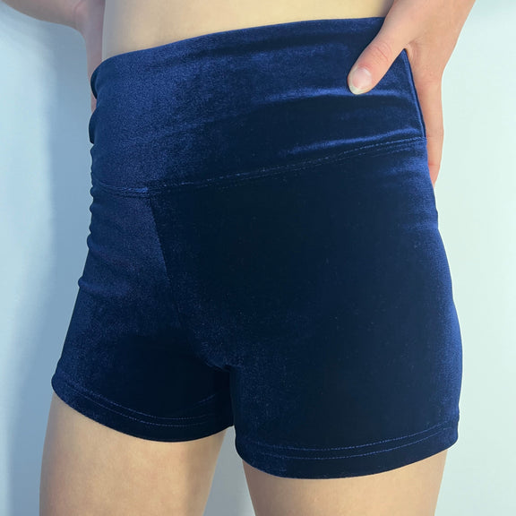 Velvet High Waisted Dance Shorts Pink Lemon Dancewear