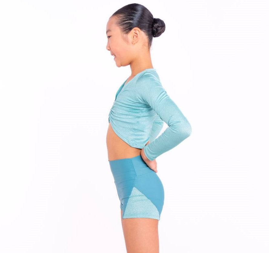 Shimmer Long Sleeved Crop Top
