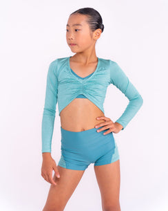Shimmer Long Sleeved Crop Top
