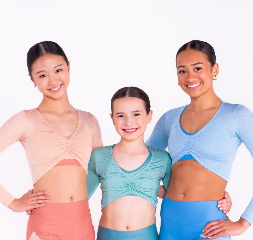 Shimmer Long Sleeved Crop Top