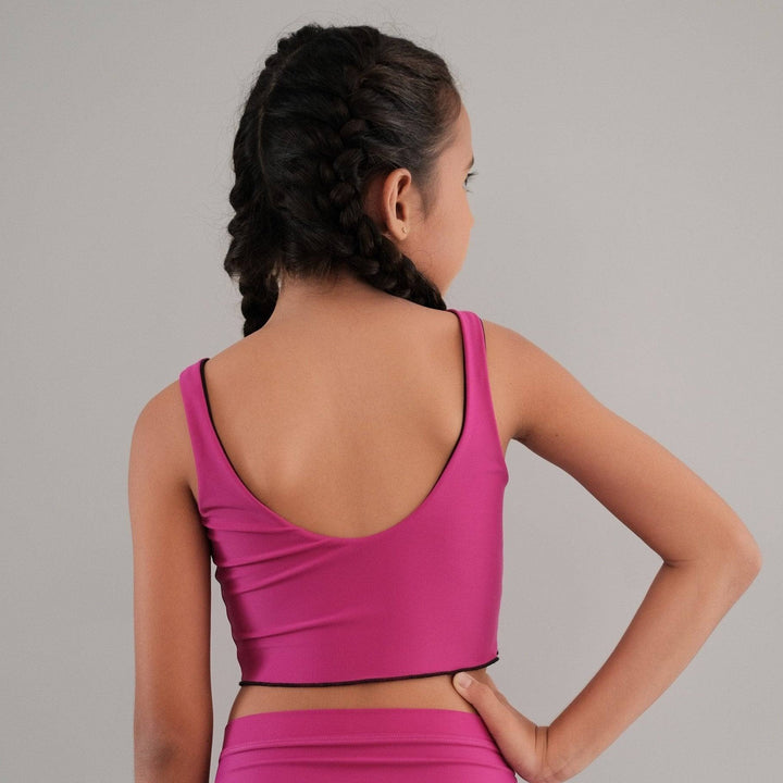 Ayla Reversible Crop PRE-ORDER - Pink Lemon Dancewear