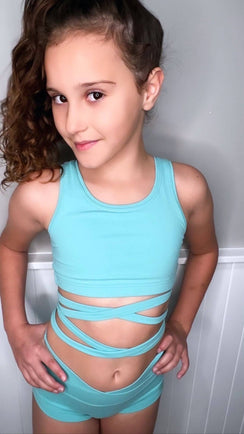 Basics Tie Crop Top - Pink Lemon Dancewear